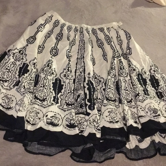 Carole little black and cream sparkle skirt. Sz 8 - Picture 1 of 3